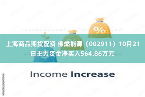 上海商品期货配资 佛燃能源（002911）10月21日主力资金净买入564.86万元