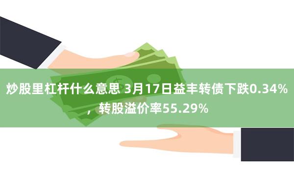 炒股里杠杆什么意思 3月17日益丰转债下跌0.34%，转股溢价率55.29%